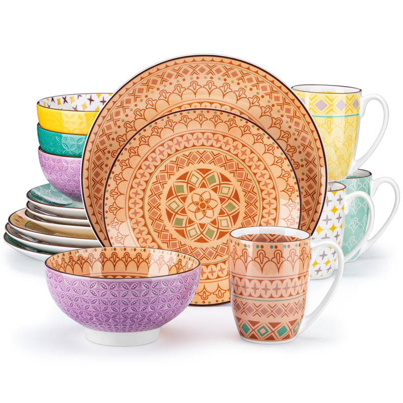 Piece Ceramic Dinnerware Set - Service for 4