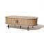 Table basse ovale moderne 47,2 "avec portes coulissantes Tambour