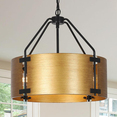 Gold Chandeliers For Dining Room, 4-Light Farmhouse Dining Room Light Fixture, Modern Kitchen Lighting Fixtures Ceiling, Height Adjustable Hanging Pendant Light Fixtures For Bedroom Living Room