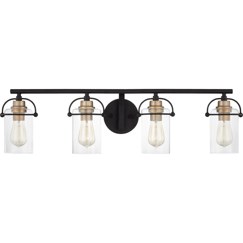 Emerson 4-Light Matte Black Vanity Light