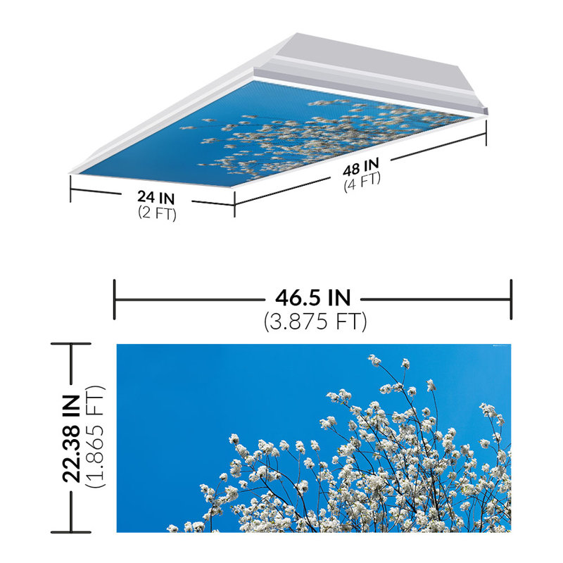 Octo Lights - Fluorescent Light Covers - Flexible Decorative Light Diffuser Panels - Tree - For Classrooms And Offices - Tree 002