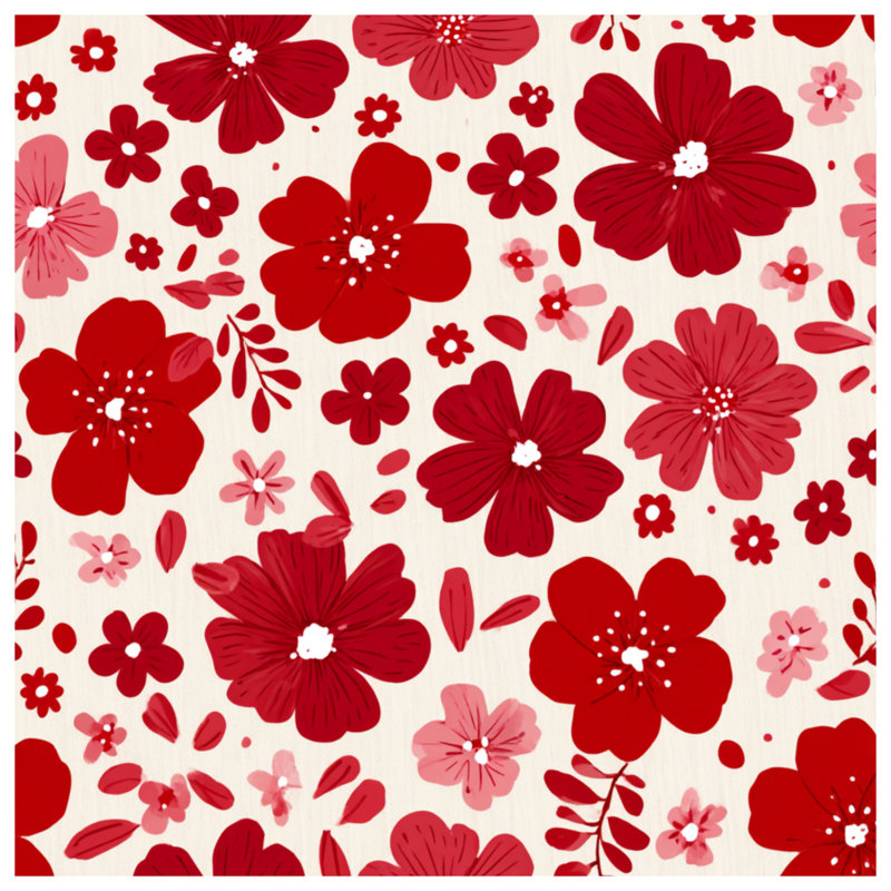 Fleurs, édredon floral, bohème bohémien, Édredon grand, Motif floral rouge et rose