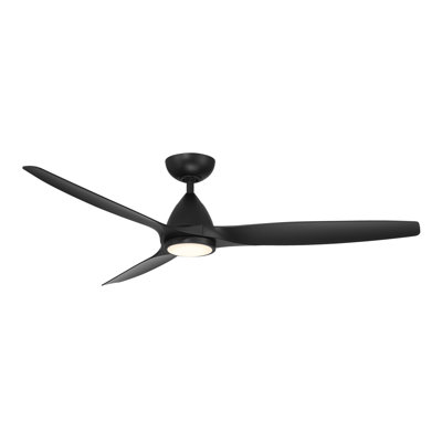 Skylark 3 - Blade Indoor/Outdoor Smart Ceiling Fan with Adjustable CCT 2700K-3000K-4000K-5000K LED Light Kit and Remote Control Included, Works With Alexa and iOS or Android App