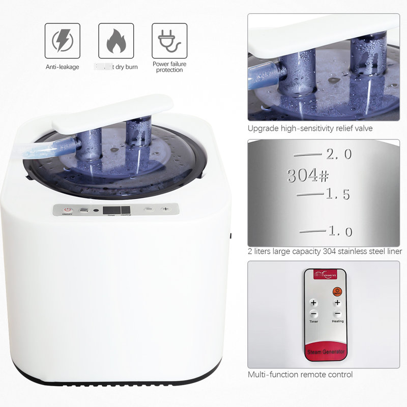 Home Spa Portable - Steam Tent With Heater, Chair, Remote 28.02In X 38.05In Data Sojourner For Relax Details