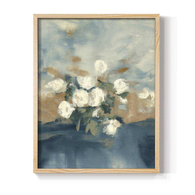 Reproduction encadrée FLORAL Series XXVI - bois massif, H 11 po x l 9 po