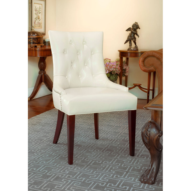 Amanda 19.5'' H Upholstered Parsons Chair, White