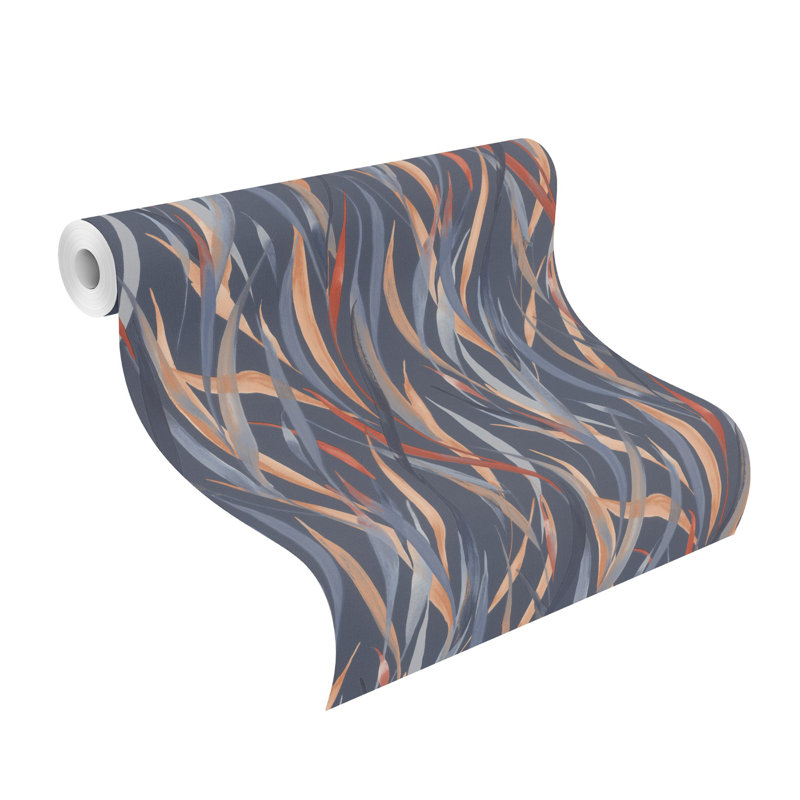 Papier peint botanique Sway, Bleu