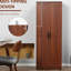Armoire de rangement pour garde-manger de 63 po, 2 portes avec 5 tablettes et 2 tablettes réglables, brun pour un rangement, des portes et des tablettes élégants. Verrerie. Salle à manger