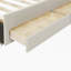 Lit plateforme tapissier avec lit gigogne et 3 tiroirs