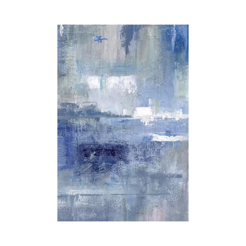Bay View Indigo - Painting on Canvas, Wrapped Canvas, 66.04 cm H x 45.72 cm W x 1.91 cm D