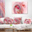 Red Fractal Abstract - Coussin imprimé abstrait-30617628-30617632