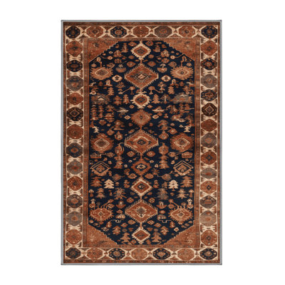 Machine Washable Turkish Brown Area Rug