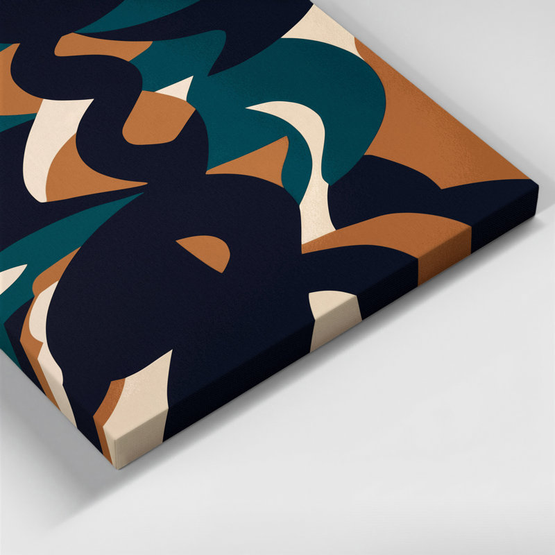 «Abstract Shapes 77», art mural sur toile grise, H 36 po x l 24 po