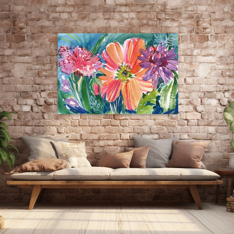 Secret Bloom by Kristy Rice - 1 Piece Wrapped Canvas Wall Art, 101.6cm H x 152.4cm W