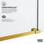 Porte de douche coulissante sans cadre avec verre transparent 3/8 po l 56-60 po x H 76 po Elan Hart-98606619