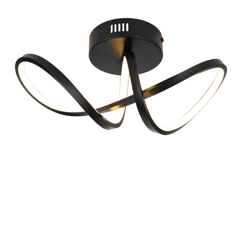 Darleane LED Flush Mount, Matt black