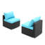 Chaise de patio avec coussins Annalynn-1303242721