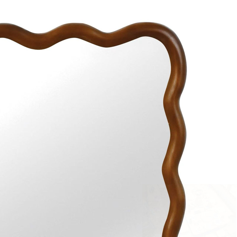 Cadre décoratif ondulé en bois Chesney, Dark Walnut