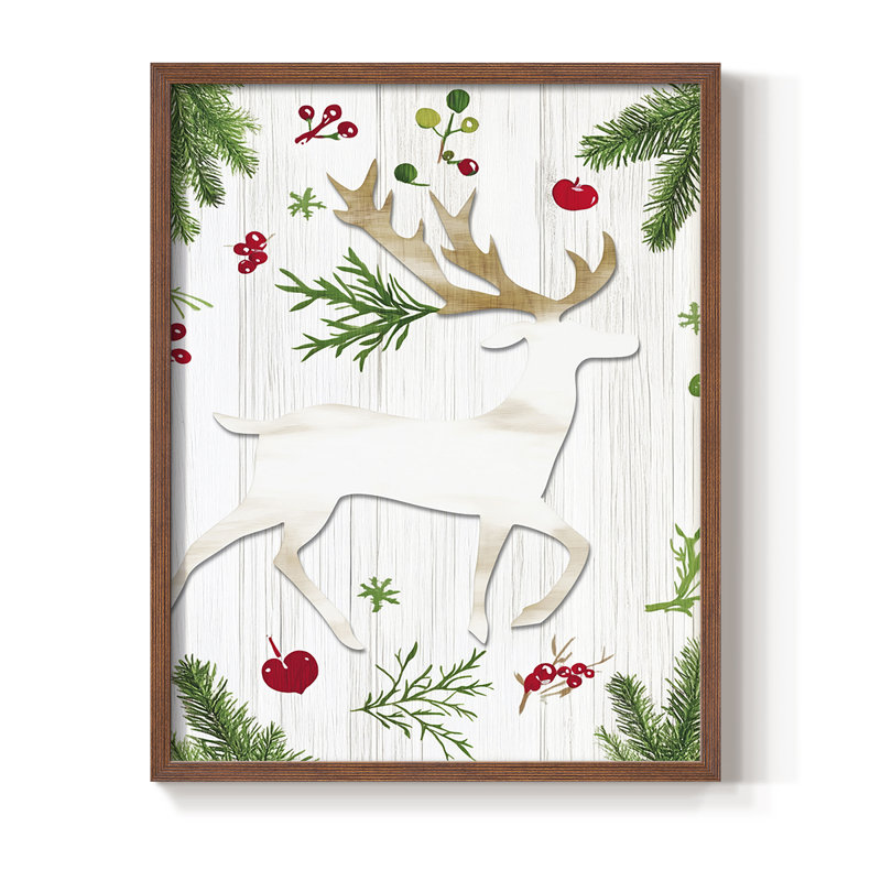 Reproduction encadrée - bois massif, H 11 po x l 9 po, Noyer