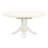 5 Piece Modern Dining Table Set Includes an Oval Wooden Table with Butterfly Leaf and 4 Gray Linen Fabric Upholstered Chairs, Linen White-1747392226