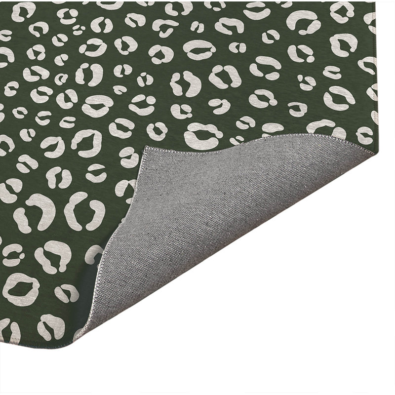 Tapis de cuisine anti-dérapant Leopard Play, Rectangle 4pi x 6 pi, Chimichurri