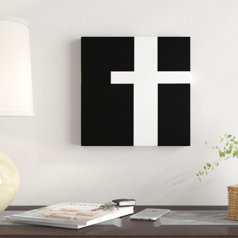 « the type », art textuel sur toile en noir et blanc, T, H 26 po x l 26 po x P 1,5 po