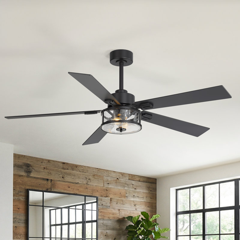 56'' Toretto 5 - Blade Ceiling Fan with Remote Control and Light Kit Included