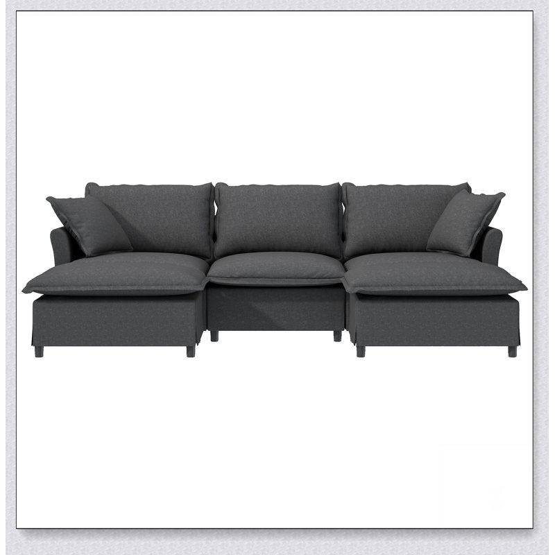 Canapé modulaire avec repose-pieds Chenille