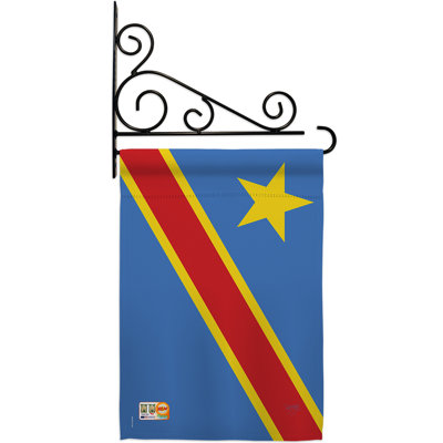 Double Sided 18.5'' H x 13'' W Polyester Flag Set