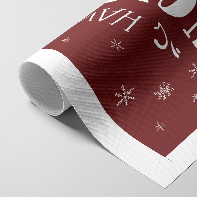 Holly Jolly Christmas - Impression sur toile seulement - NON CADRE, H 18 po x l 12 po