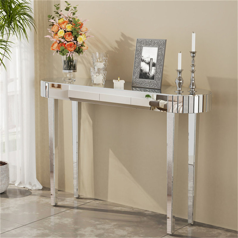 Aadan 120cm Glass Console Table