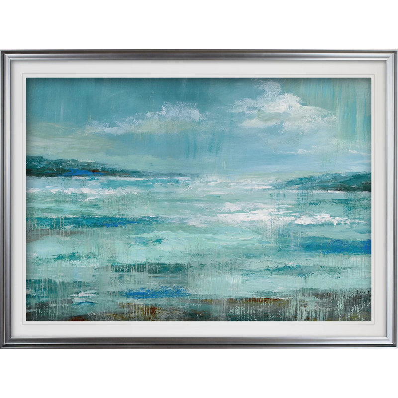 Isle Inlet, peinture sur toile, Impression encadrée, H 24 po x l 32 po, Argent argent