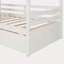 Lit simple en bois avec deux tiroirs