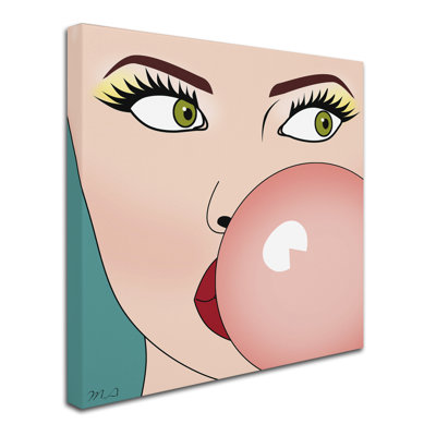Foto Bubble Gum' Graphic Art Print on Wrapped Canvas -  Trademark Fine Art, ALI7842-C1414GG