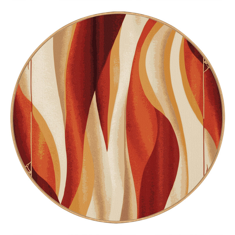 Crimson Drift Rug, Round 3'