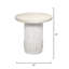 Studded Washed Wood Side Table, White