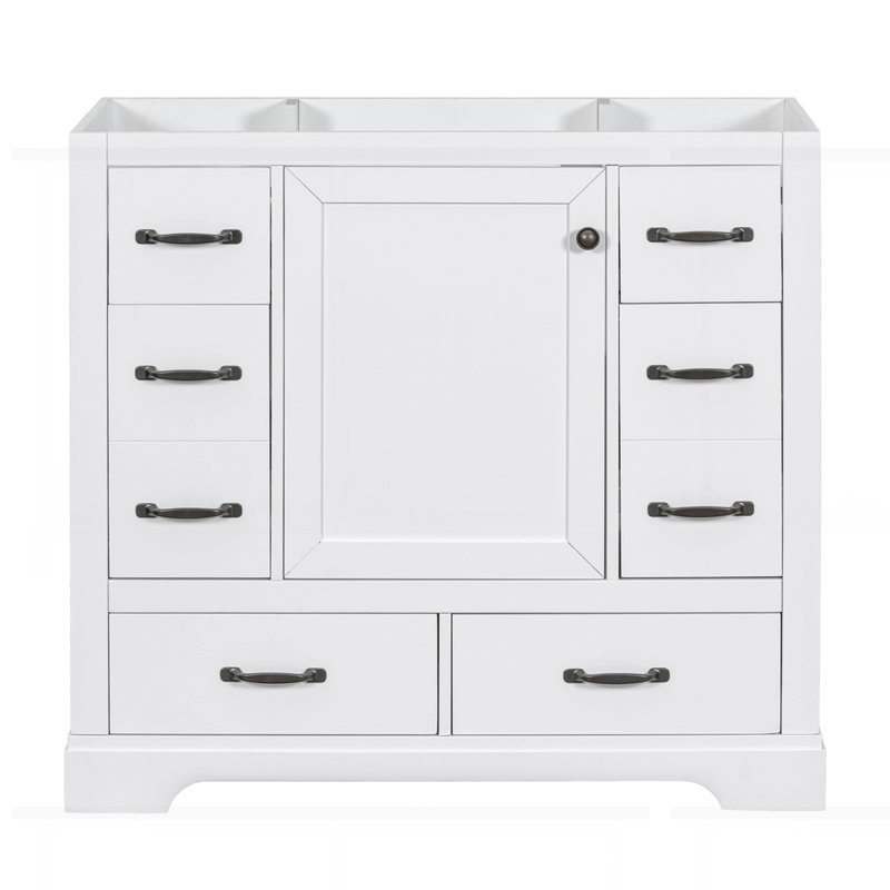 36" Bathroom Vanity without Sink, White