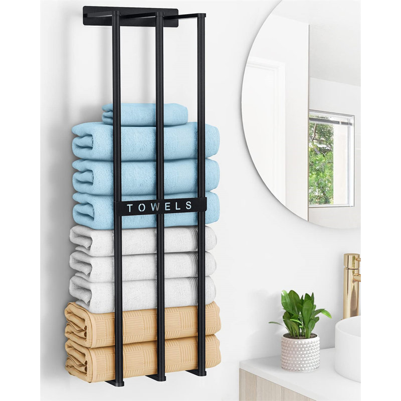 Maighread 1 Wall Towel Rack, Black