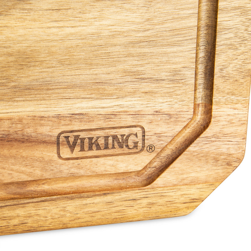 Viking Acacia Wood Rectangular Chopping Board with Juice Groove