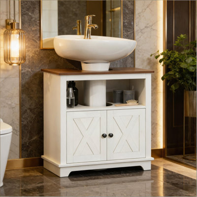 Cabinet de salle de bain pratique sous le lavabo, armoire de rangement sur piédestal
