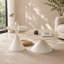 Ensemble de tables basses multifonctionnelles en forme de sablier avec tables rondes spacieuses
