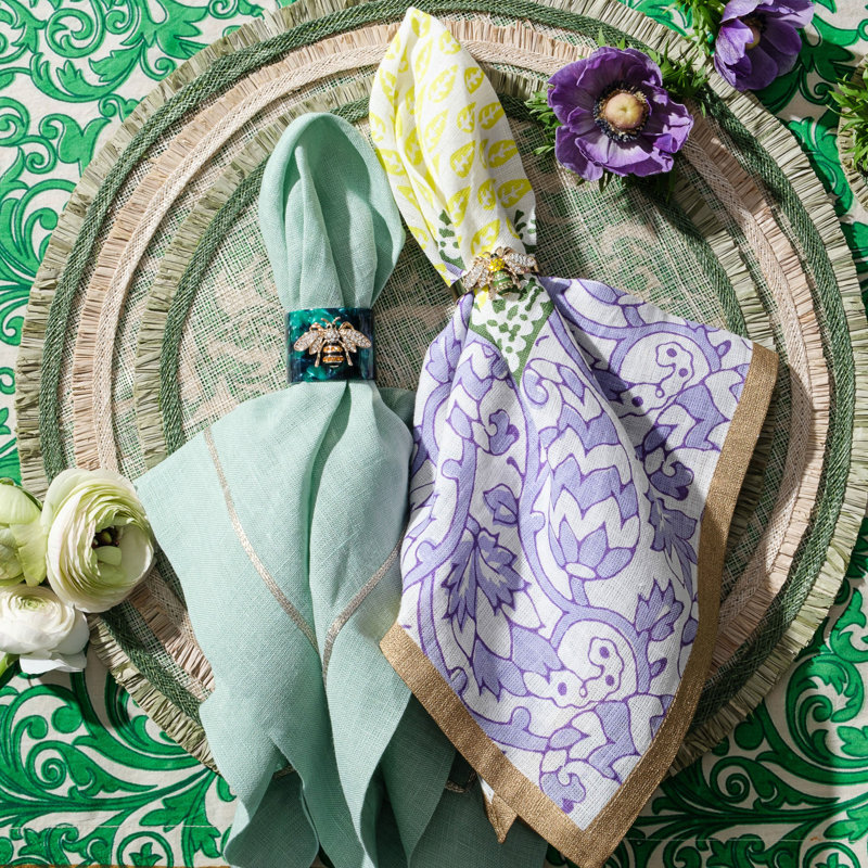 Linen Square Napkins, Lilac