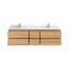Meuble-lavabo double flottant en teck Madison-96318278