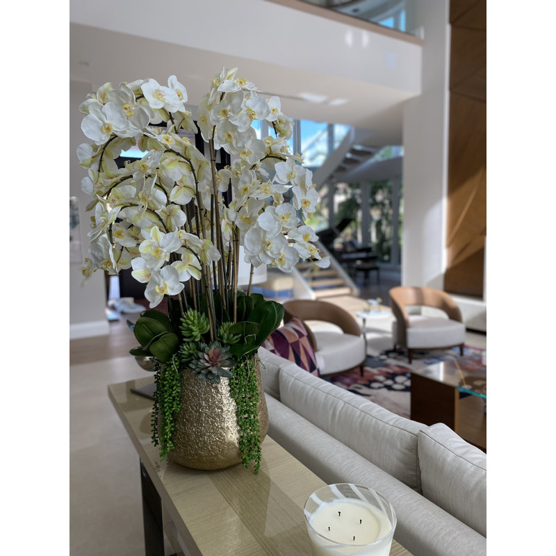 Orchid Floral Arrangement in Pot, 28" H x 18' W x 18" D