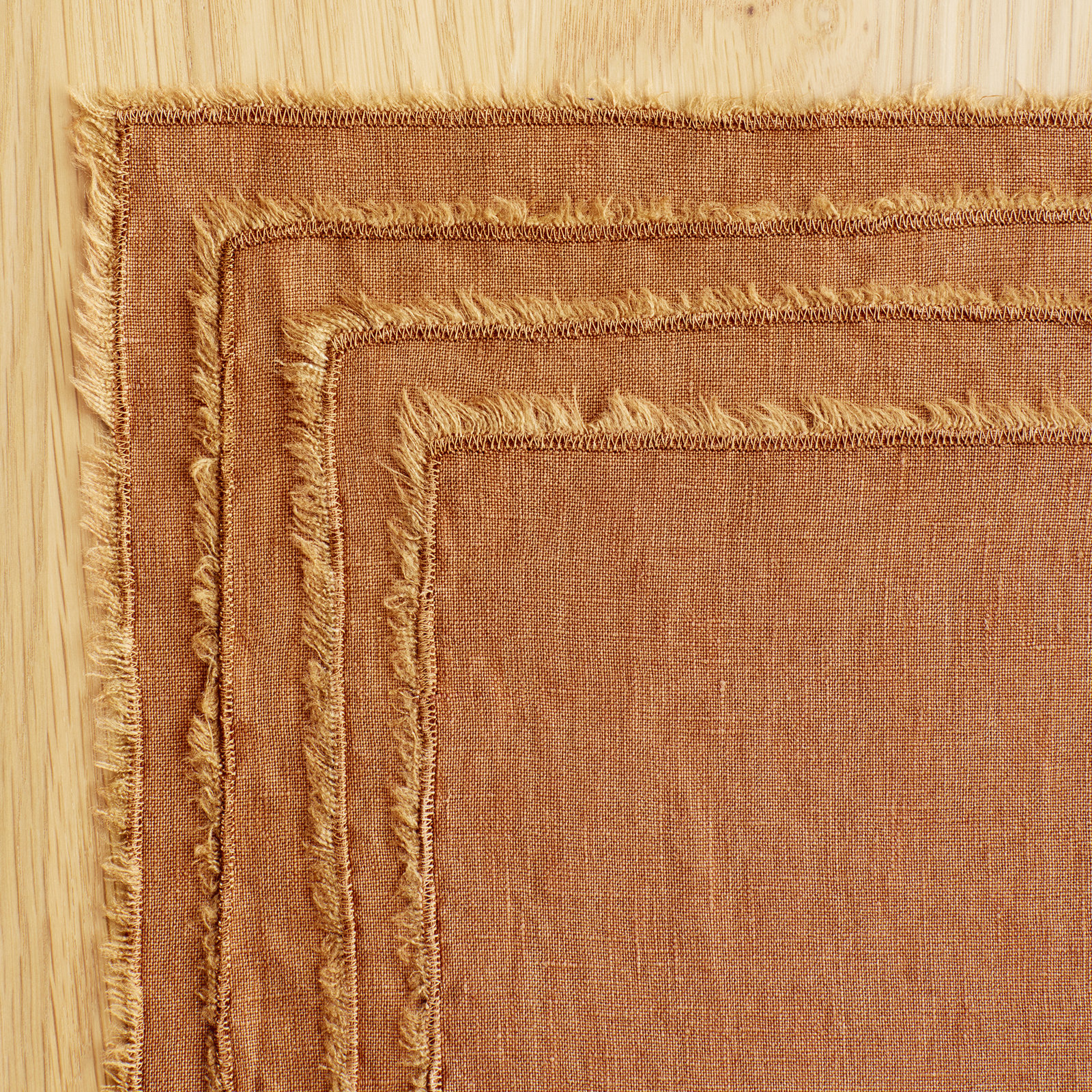 Zadia Reversible Linen Placemat, Terracotta