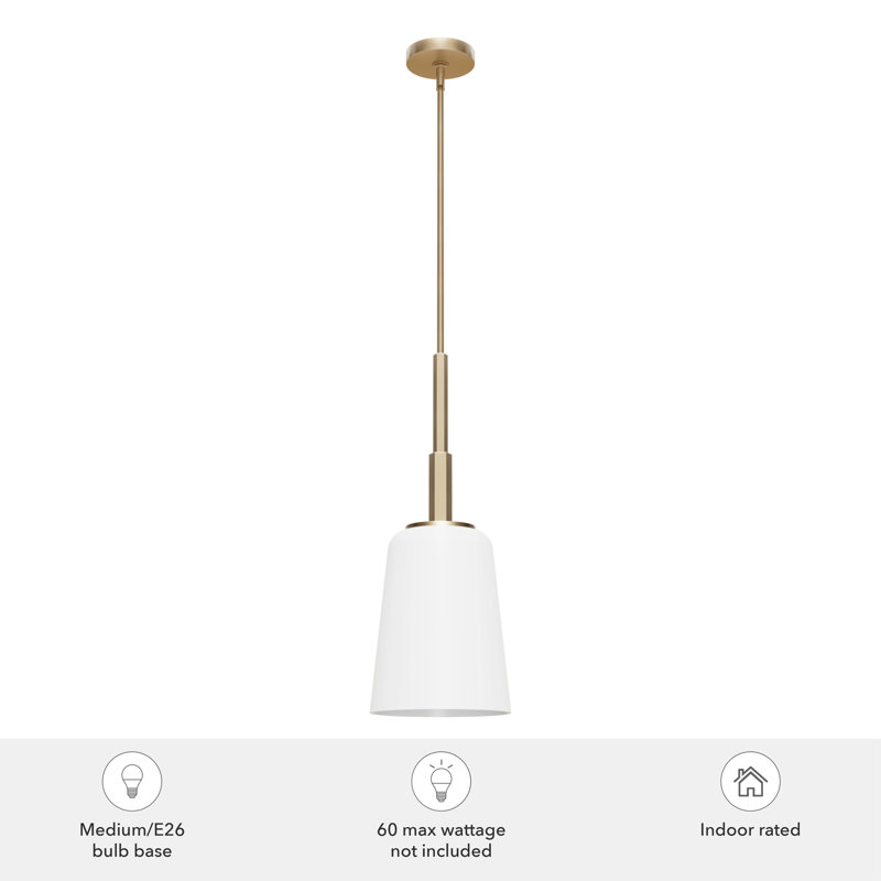 Nolita 1 - Light Shaded Bell Pendant, Alturas Gold, Mini