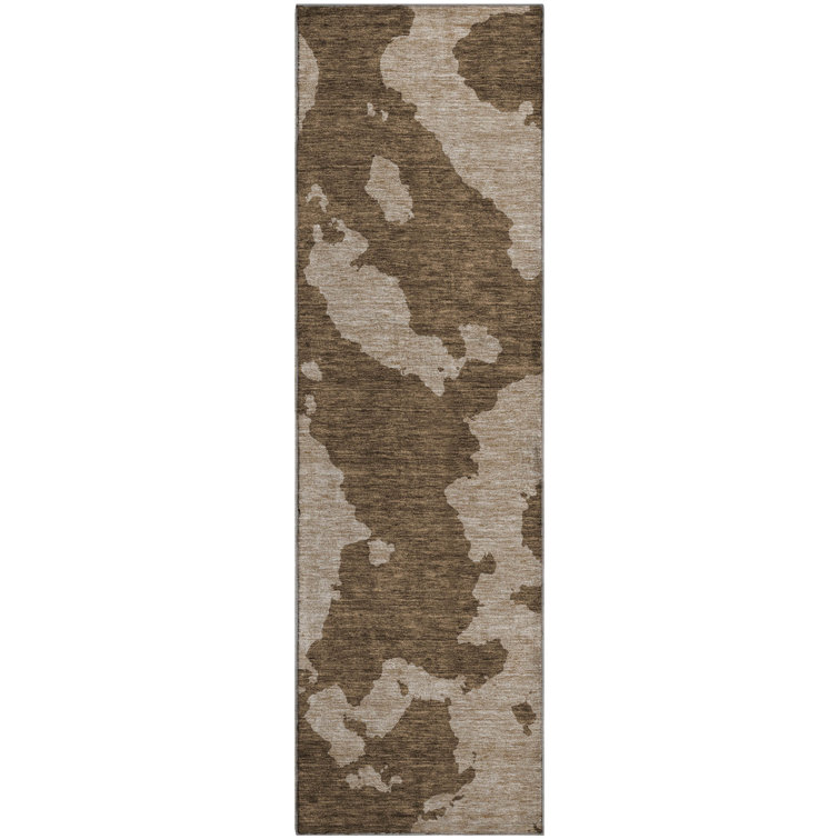 Premium Machine Washable Prisco Brown Rug