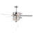 52'' Classical Crystal Ceiling Fan Lamp  5 Reversible Blades For Living Room, Dining Room, Bedroom, Family Room, Chrome