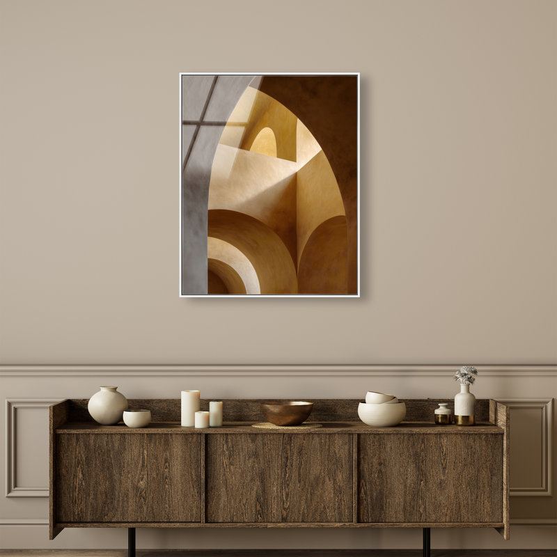 Honeyed Vaults I Print, 21"H x 17"W, White Floater Frame