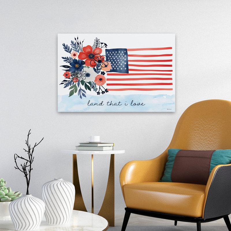 Art floral drapeau américain, H 24 po x l 16 po